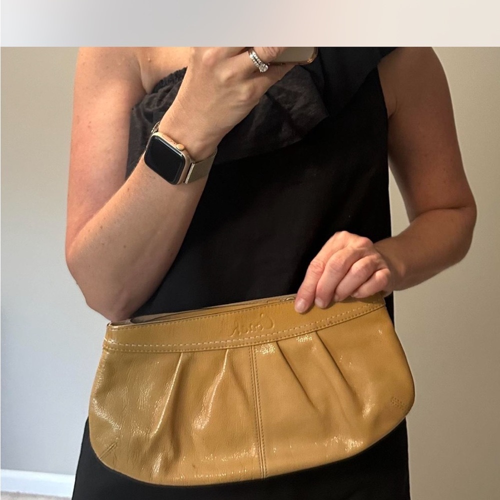 Authentic Coach Patent Leather Wristlet